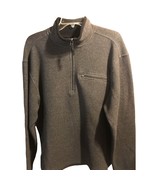 Gap Vintage Men’s XL Gray Long Sleeve 1/4 Zip Pullover Polyester Rayon F... - $27.08 CAD