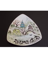 Mid Century Vintage Holland Mold Dish Plate Hand Painted - $24.99