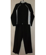 NWT WOMENS DANSKIN BLACK TWO PIECE JACKET &amp; PANTS TRACK SET  SIZE S (4-6) - €20,26 EUR