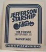 JEFFERSON STARSHIP / HEART - VINTAGE ORIGINAL 70&#39;s CLOTH BACKSTAGE PASS - £15.78 GBP