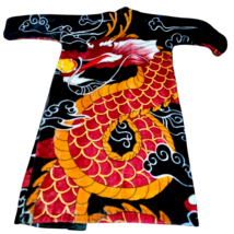 Vintage Men&#39;s Japanese Robe Dragons Smoking Robe Hollywood Thick Plush H... - $1,384.04 MXN