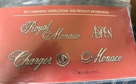 1977 Dodge ASPEN, Caricabatterie, Monaco Manutenzione/Proprietari Manual... - $10.62