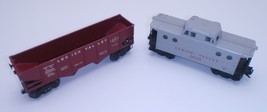 Lot Of 2 Lionel Train Cars - 641751 Lehigh Valley Caboose &amp; 6456 Hopper - £48.76 GBP