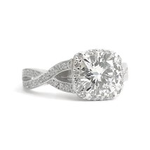 Authenticity Guarantee 
Tacori GIA Round Cushion Halo Diamond Engagement... - £8,608.79 GBP