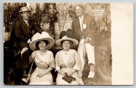 Portland OR Elks Reunion BPOE Men &amp; Ladies In Hats Sowell Studio Postcard H37 - £15.06 GBP