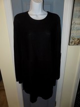 J. Jill Black Pullover Tunic Long Sleeve Scoop Neck Sweater Size M Women&#39;s EUC - £31.97 GBP