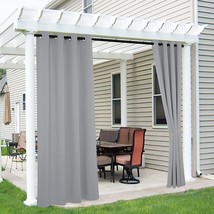 2 Panels Waterproof Outdoor Curtains, Blackout Privacy Curtains Drapery Wind Blo - £42.45 GBP