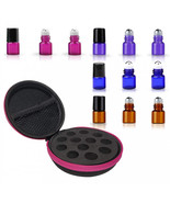 Round Hard Shell Case for 1/4 5/8 DRAM Micro Mini Roll-on Glass Bottles - £31.80 GBP