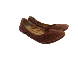 Lucky Brand Women&#39;s Emmie Flat Ballet Shoes Flower Velvet Size 5M - £22.53 GBP