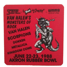 Van Halen Monsters Of Rock Music Backstage Pass Scorpions Metallica Dokken Demon - £19.68 GBP