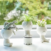 Dilicoming Mini Decorative Pots For Succulents - 3 Sets Small Plant Pots... - $42.99