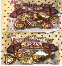 Palmer Peanut Butter Hearts Chocolaty Shell Filled w/Peanut Butter-4.5oz... - £9.98 GBP