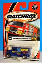Matchbox 2001 City Dudes Series #17 International Armored Car Blue MONEY... - $2.97