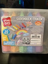 Play Day Sidewalk Chalk 20 Pieces Ages 3+ - £6.37 GBP