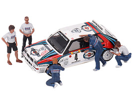 Martini Racing WRC 5 Piece Figure Set 1/64 scale models True Scale Miniatures - £22.57 GBP