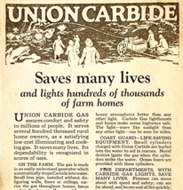 1925 Union Carbide Gas and Oil Advertisement Industrial Ephemera 8 x 5.25&quot; - $16.49