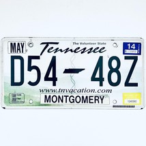 2014 United States Tennessee Montgomery County Passenger License Plate D54 48Z - £13.13 GBP