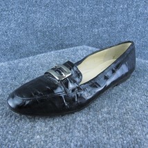 Joan &amp; David  Women Loafer Shoes Black Leather Slip On Size 6 Medium - £19.55 GBP