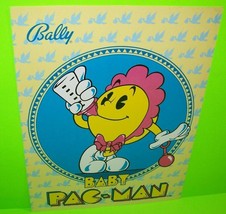 Baby Pac-Man Pinball FLYER Original Unused Retro Game Machine Promo Art Foldout - $37.05