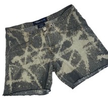 Vintage Blue Age Mid Rise Jean Shorts Bleached Cut-Off Black Denim 9/10 - £15.79 GBP