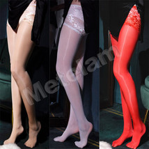 250lbs Plus Size Women Shiny Lace Pantyhose Super Elastic Stockings Sheer Tights - £7.49 GBP
