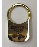 Contel Mid Central Division Safety Results 1987 Keychain Key Holder Gold... - £11.08 GBP