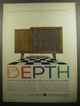 1957 Columbia Model 705 Phonograph Advertisement - Listening in Depth - £14.78 GBP