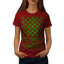 Wellcoda Green Cannabis Pot Womens T-shirt, Crazy Casual Design Printed Tee - £14.87 GBP+