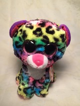 Ty Beanie Boo&#39;s Collection Dotty the Leopard Glitter Eyes Plush Stuffed Animal - £6.15 GBP