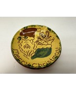 Breininger Redware Pottery Decorative Small 4 Inch Dish Merry Christmas!... - $48.12 CAD