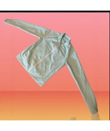 Unbranded Womens Aqua Polyester Zip-Front Jacket L Zipper Stuck WeatherR... - $173.74 MXN
