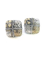 John Hardy Estate Clip on Earrings Sterling Silver 18k Y Gold JH69 - €415,28 EUR