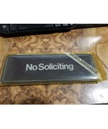 Door Sign Business Commercial Plastic W Adhesive - 9x3 - No Soliciting - $7.83