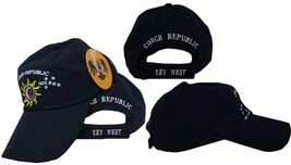 Embroidered Navy Blue Key West Conch Republic Baseball Sytle Cap Hat - £20.74 GBP