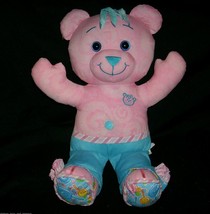 17&quot; Pink Blue Doodle Teddy Bear Draw Color Marker Stuffed Animal Plush Toy Girl - £14.85 GBP
