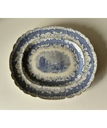 J Wedgwood Hiberna Blue White Oval Platter Scene Of Wedgwood - $163.63