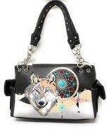 Western Wolf Dream Catcher Embroidery Feather Conceal Carry Women Handba... - €23,87 EUR+