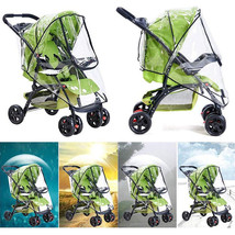 Top-Quality Stroller Rain Cover With Zip Front Opening Pvc Transparent P... - £27.51 GBP
