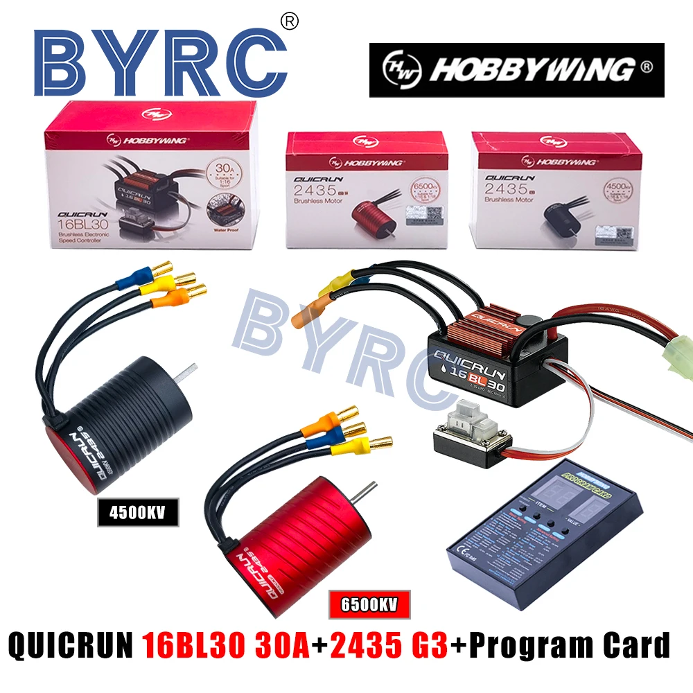 Hobbywing QuicRun16BL-30A Brushless  ESC with 2435 G3 Brushless Motor with - £65.18 GBP