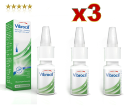 3 pack Vibrocil Nasal Spray x15 ml-inflammatory diseases of the nasal and throat - $37.99