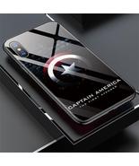 Marvel Captain America Theme Tempered Glass Case Apple iPhone 12 11 X XS... - £17.37 GBP