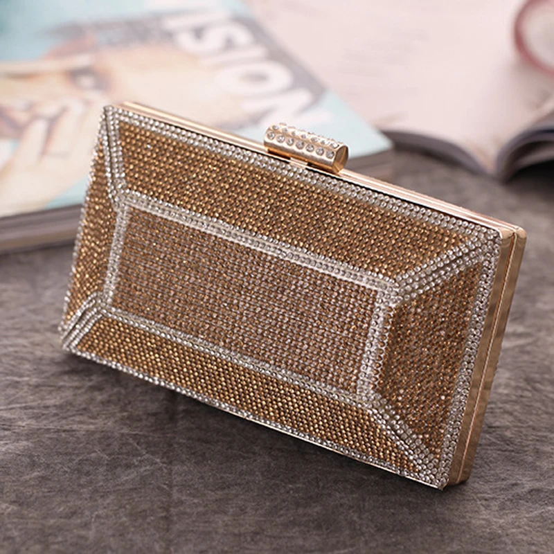 St Women Evening Bags Rhinestones Lady Day Clutch Party Handbags Chain   s Purse - £73.91 GBP