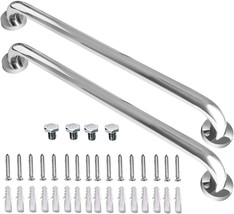 2 Pack 24 Inch Shower Grab Bar, iMomwee Chrome Stainless Steel Bathroom Grab Bar - £34.36 GBP