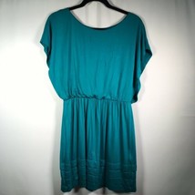 Lush Size Medium Short Sleeve Short Dress Teal - £15.79 GBP
