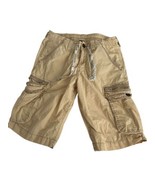 True Religion Shorts Mens 28 Tan Beige Cargo Utility Back Flap Side Pock... - $716.76 MXN
