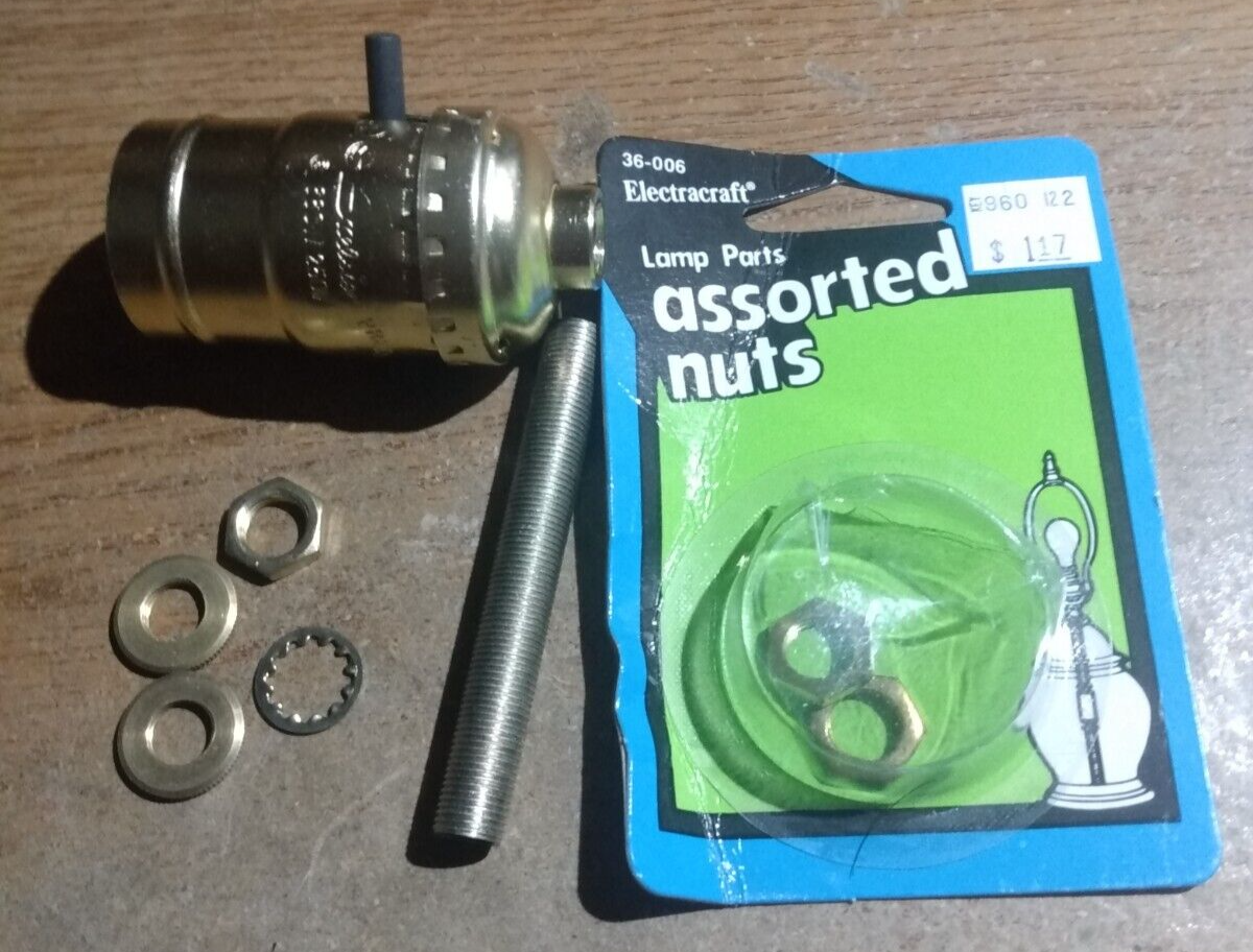 Lamp Socket 2-Circuit Push Knob Lampholder &amp; Parts - $1.75