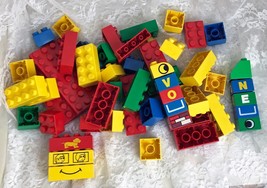 LEGO DUPLO Building Blocks Bulk Lot  1lb. 3 oz. 56 Pieces Many Custom Print - £22.41 GBP