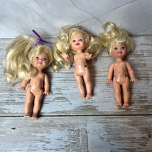 Vintage 1994 Mattel Barbie Little Sister Kelly Small Child Doll Lot of 3 Nude - $28.22