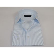 Men's Shirt ENZO PARK Turkey Soft Cotton Wrinkle Resistant Enzo6 Blue Stripe image 3