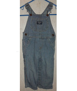 BOYS OSHKOSH B&#39;gosh  RAILROAD STRIPE BLUE JEAN OVERALLS  SIZE 24M - £14.77 GBP